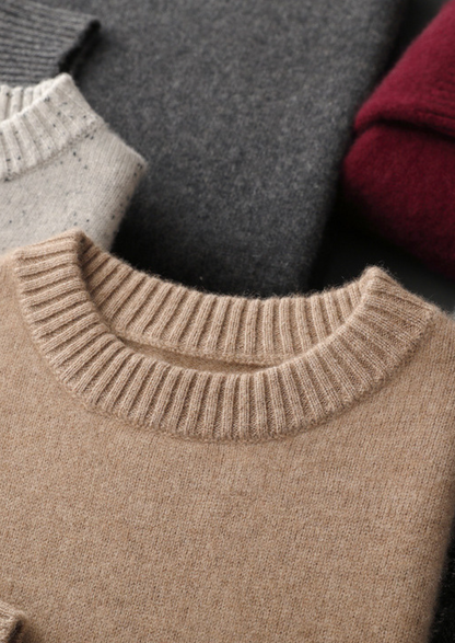 Pure Cashmere Navy Blue Essential Crewneck | Portovelli