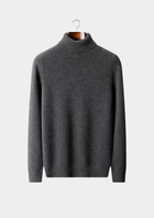 Pure Cashmere Dark Gray Essential Rollneck
