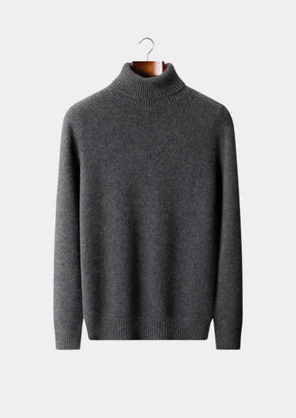 Pure Cashmere Dark Gray Essential Rollneck | Portovelli