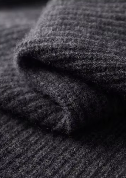 Pure Extra-Fine Merino Wool Funnel Neck Dual Zip Cardigan | Portovelli