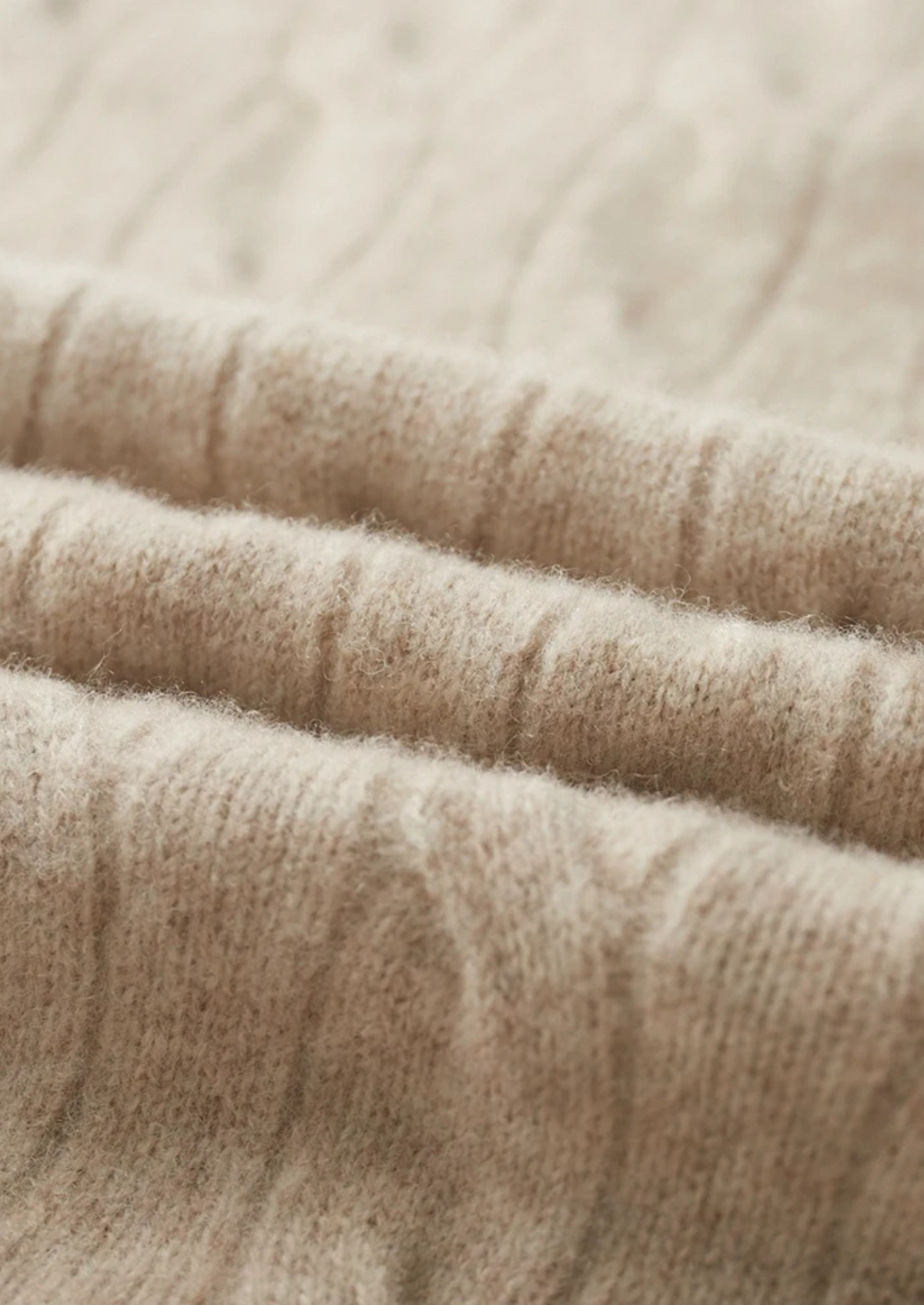 Pure Extra-Fine Merino Wool Cable Half Zip | Portovelli