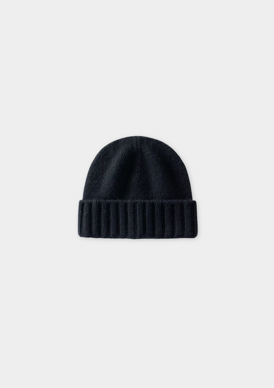 Black Cashmere Wintertime Beanie