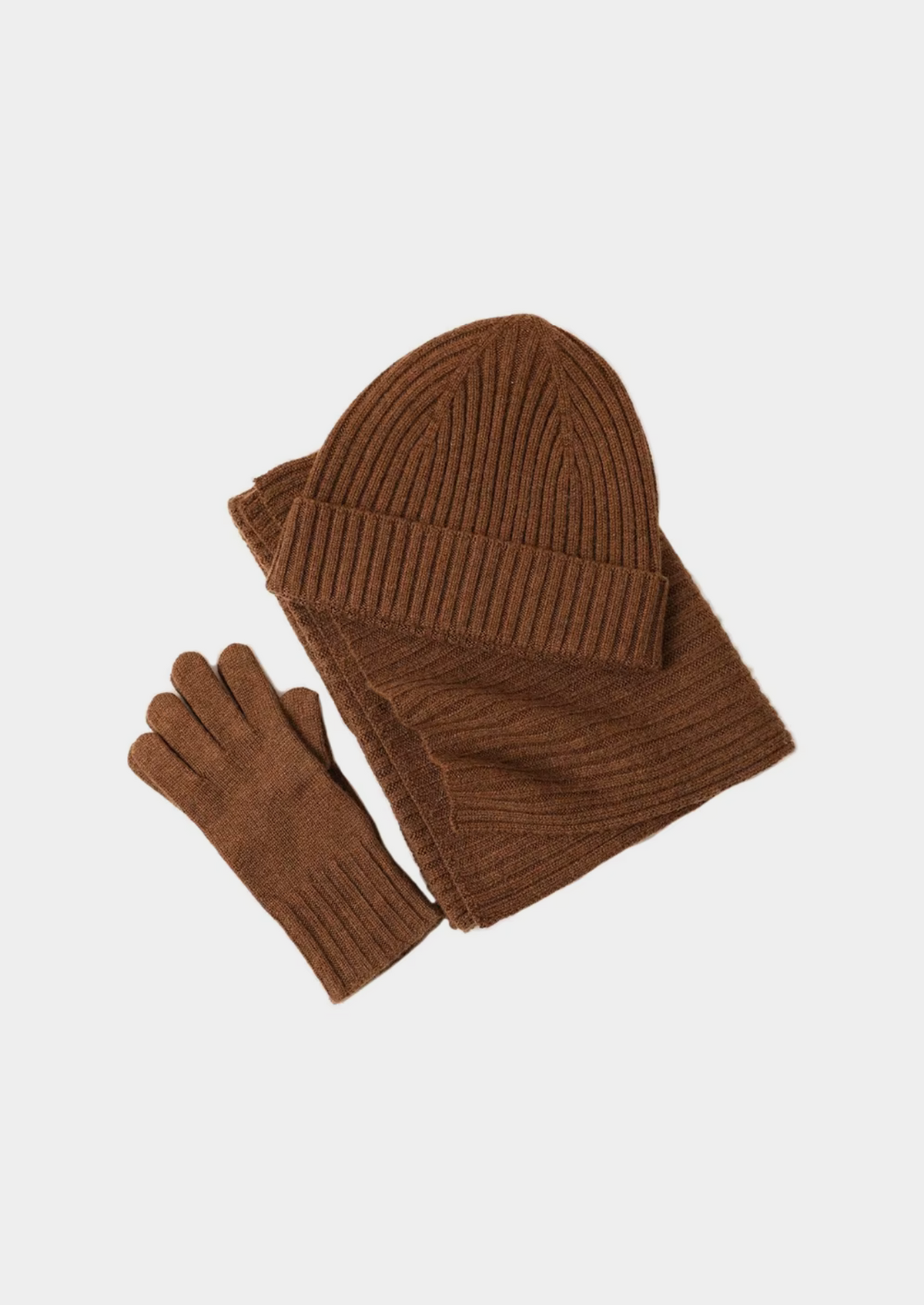 Pure Extra-Fine Merino Wool Wintertime Essentials - Coffee | Portovelli