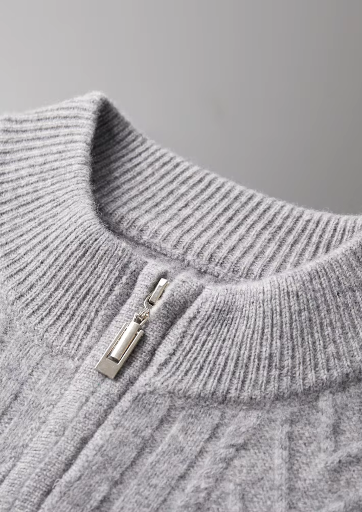 Pure Extra-Fine Merino Wool Patterned Zip Cardigan | Portovelli