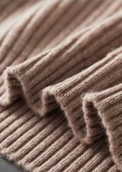 Pure Extra-Fine Merino Wool Ribbed Henley Sweater | Portovelli