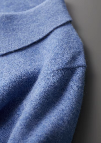 Pure Extra-Fine Merino Wool Half Zip Polo | Portovelli