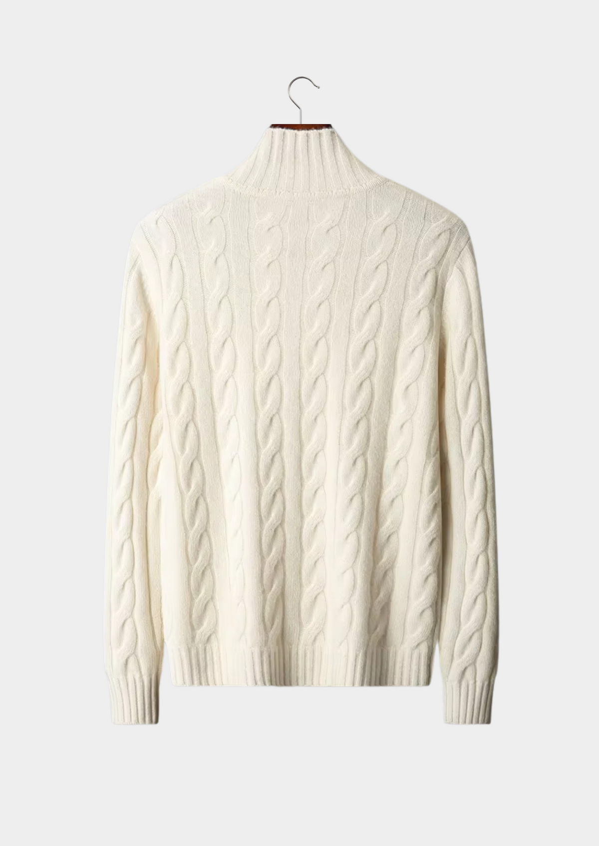 Pure Extra-Fine Merino Wool Dual-Zip Cable Cardigan | Portovelli