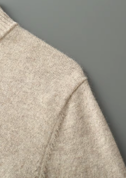 Pure Extra-Fine Merino Wool Half Zip Sweater | Portovelli