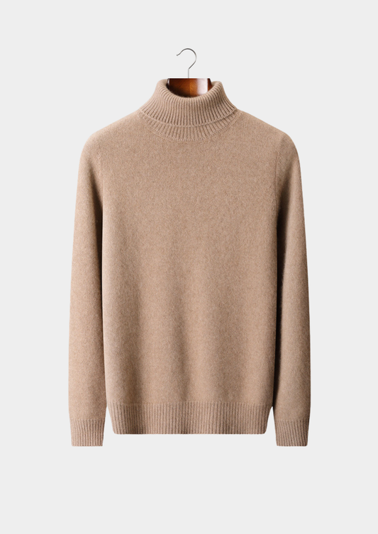 Pure Cashmere Beige Essential Rollneck | Portovelli