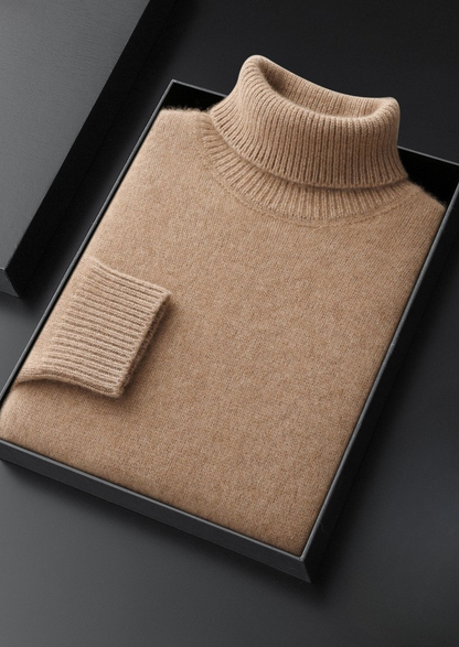 Pure Cashmere Beige Essential Rollneck | Portovelli