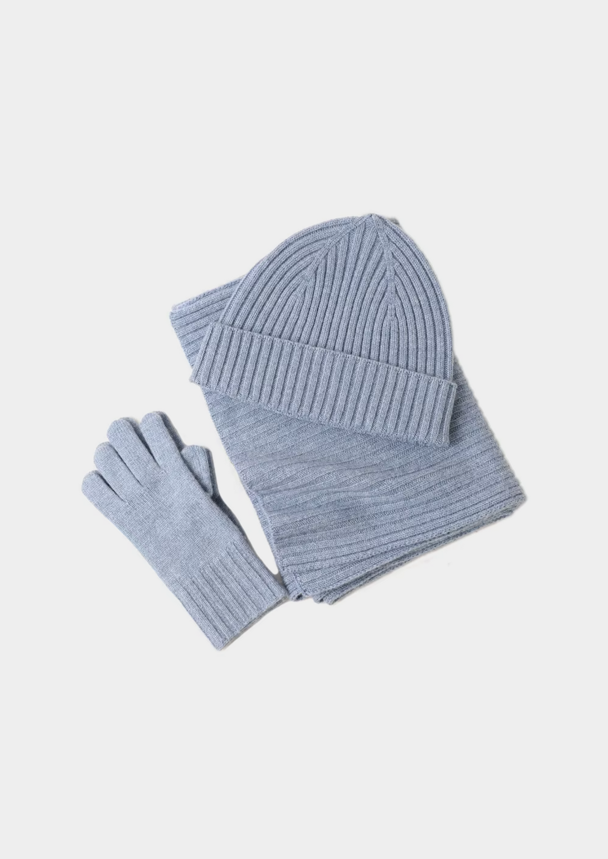 Pure Extra-Fine Merino Wool Wintertime Essentials - Light Blue | Portovelli