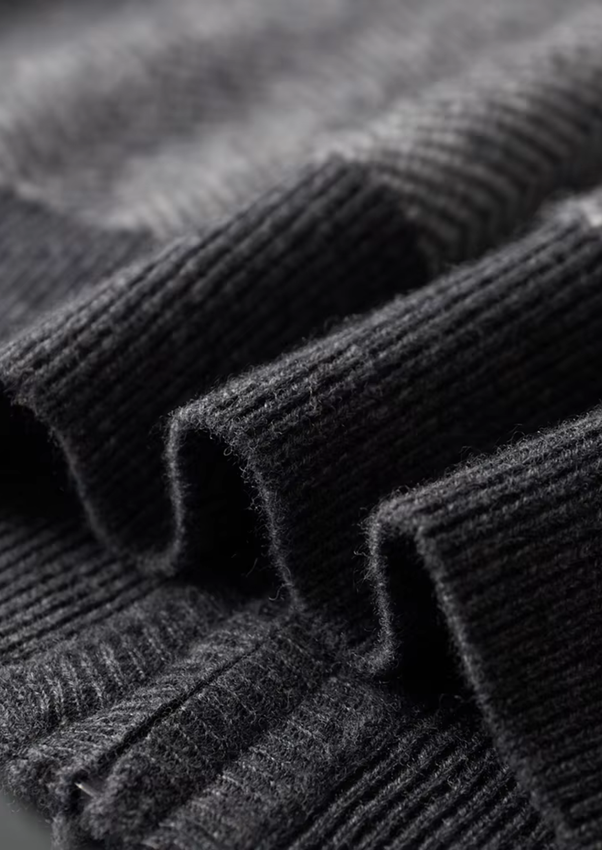 Pure Extra-Fine Merino Wool Gray Herringbone Set | Portovelli