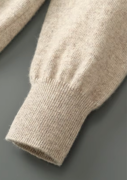 Pure Extra-Fine Merino Wool Half Zip Sweater | Portovelli