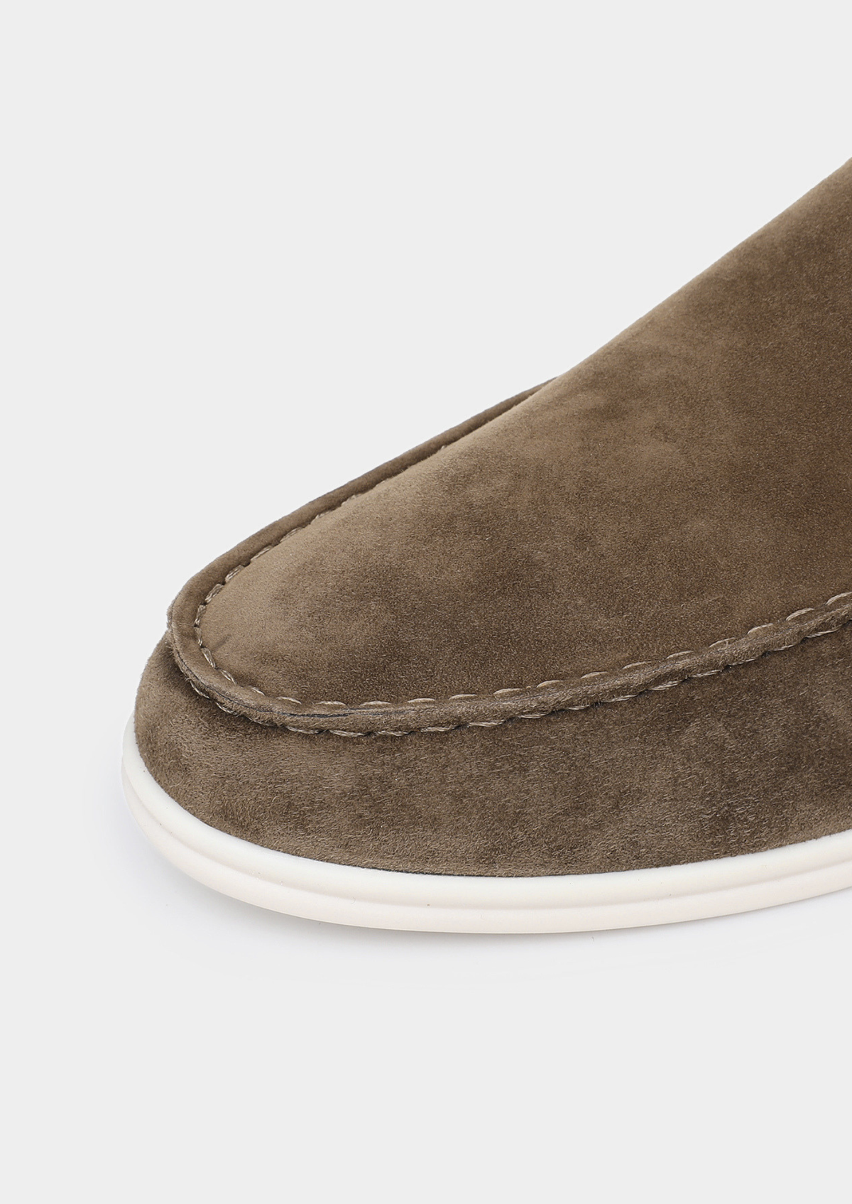 Olive Marina Suede Slipper | Portovelli