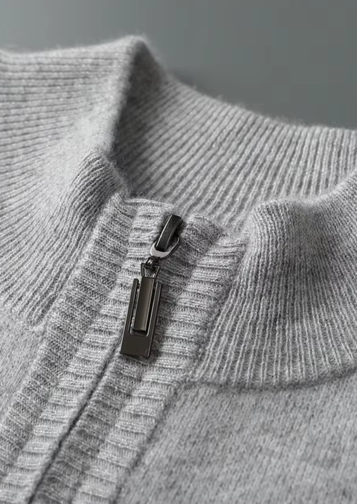 Premium Cashmere Essential Half-Zip Sweater | Portovelli