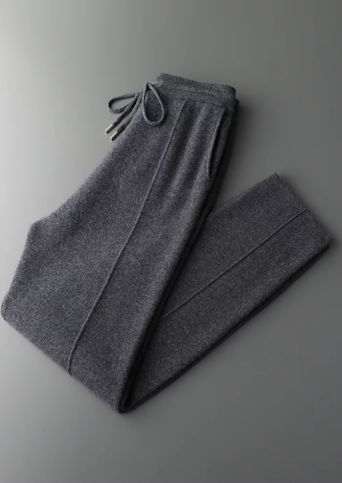 Pure Extra-Fine Merino Wool Dark Gray Falconi Set | Portovelli