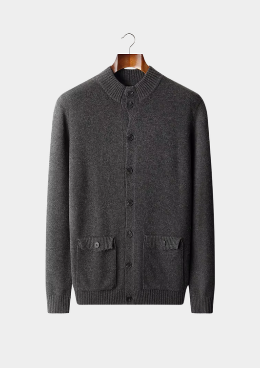Pure Extra-Fine Merino Wool Button Cardigan | Portovelli