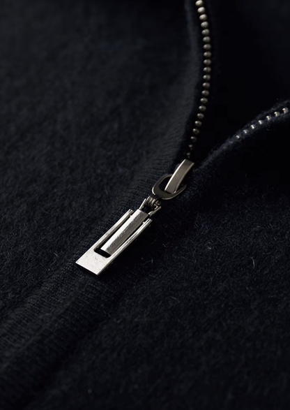 Pure Extra-Fine Merino Wool Black Damien Set | Portovelli