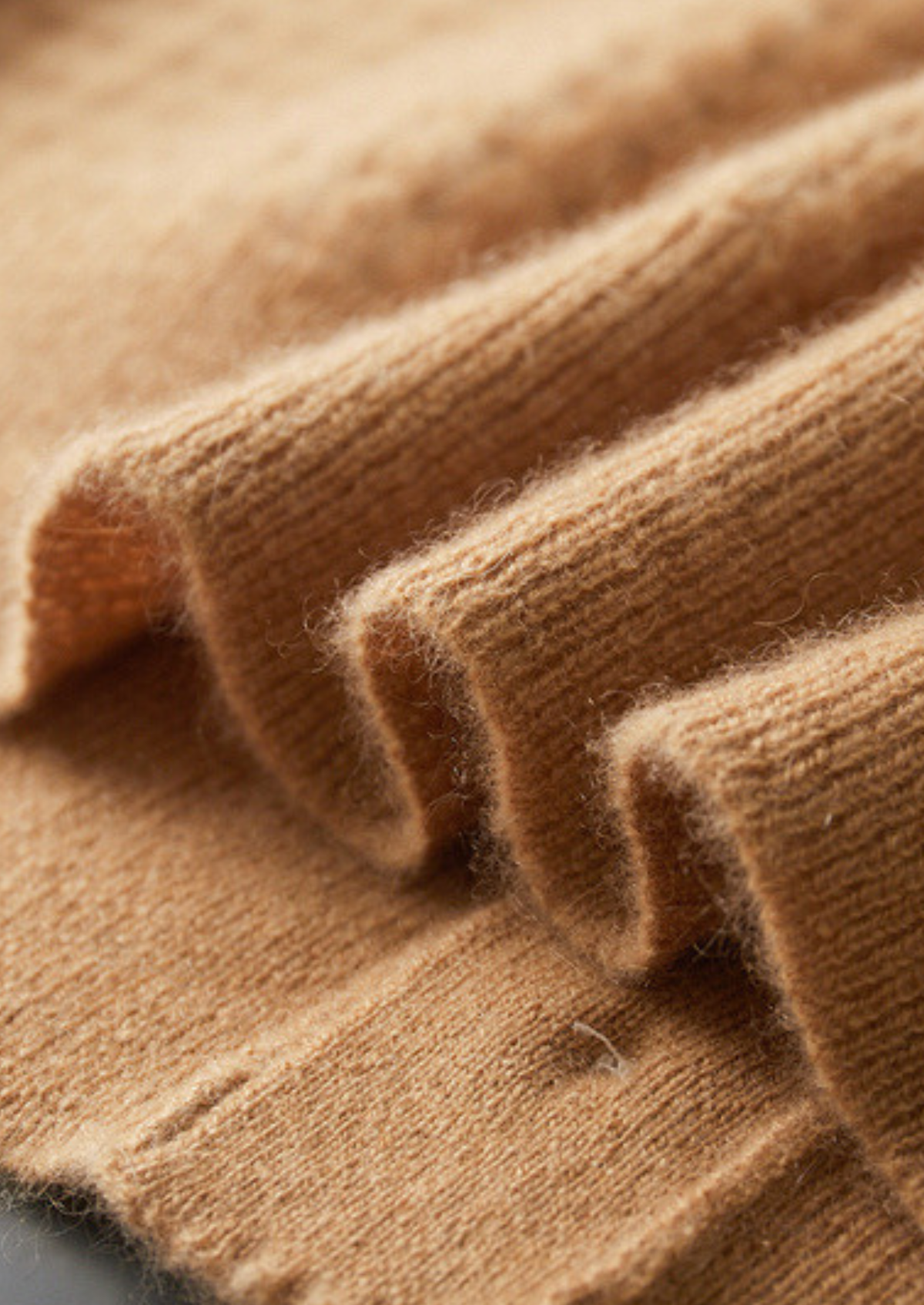 Pure Cashmere Caramel Textured Button Cardigan | Portovelli