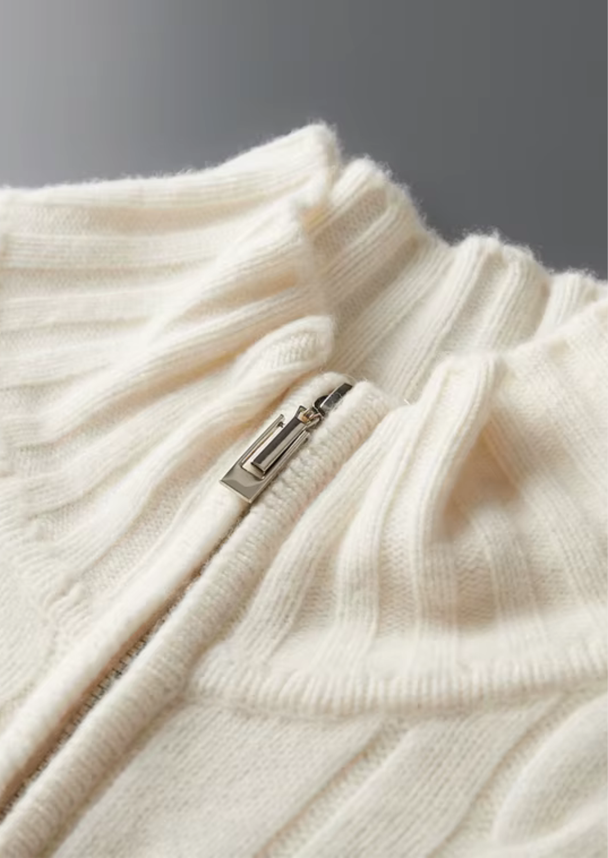 Pure Extra-Fine Merino Wool Dual-Zip Cable Cardigan | Portovelli