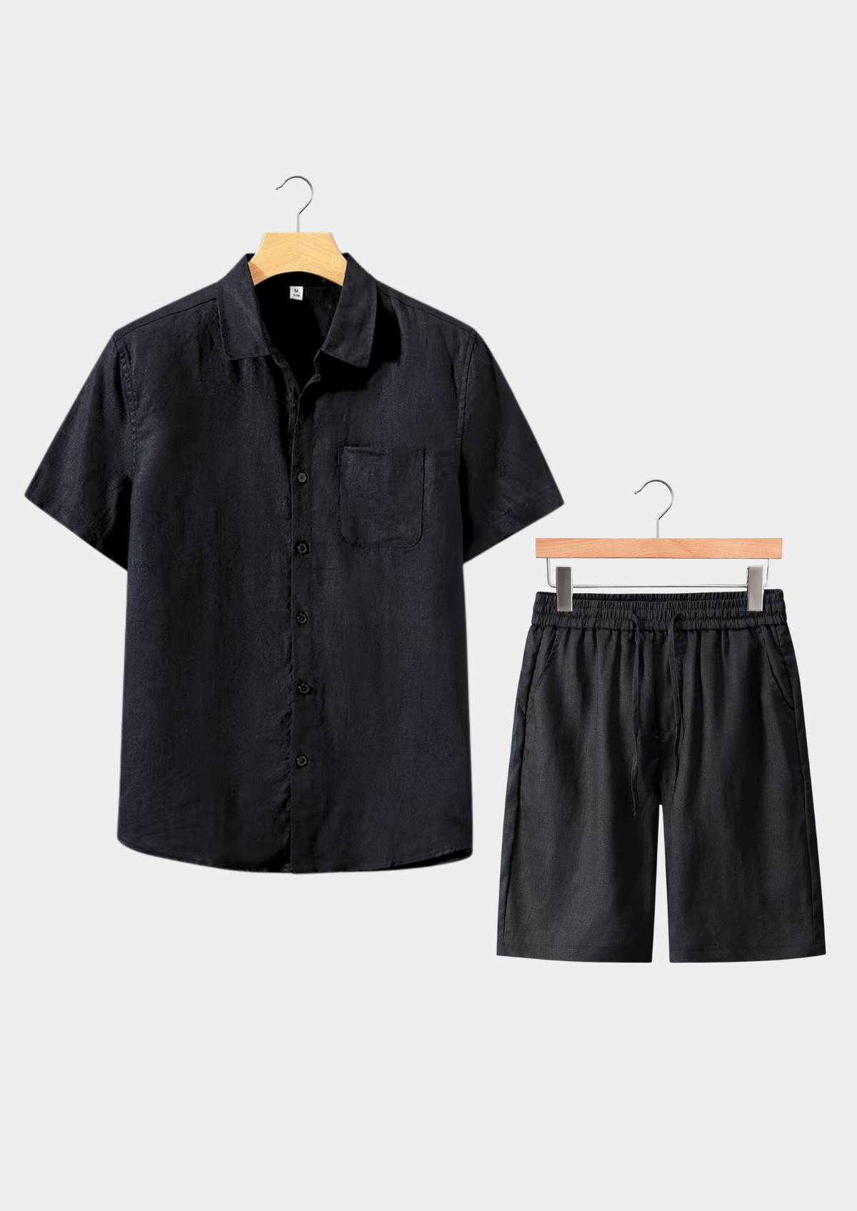 Dolcevita Shortsleeve Summer Set - Black | Portovelli