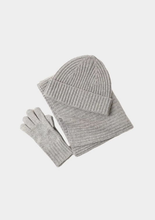 Pure Extra-Fine Merino Wool Wintertime Essentials - Light Gray | Portovelli