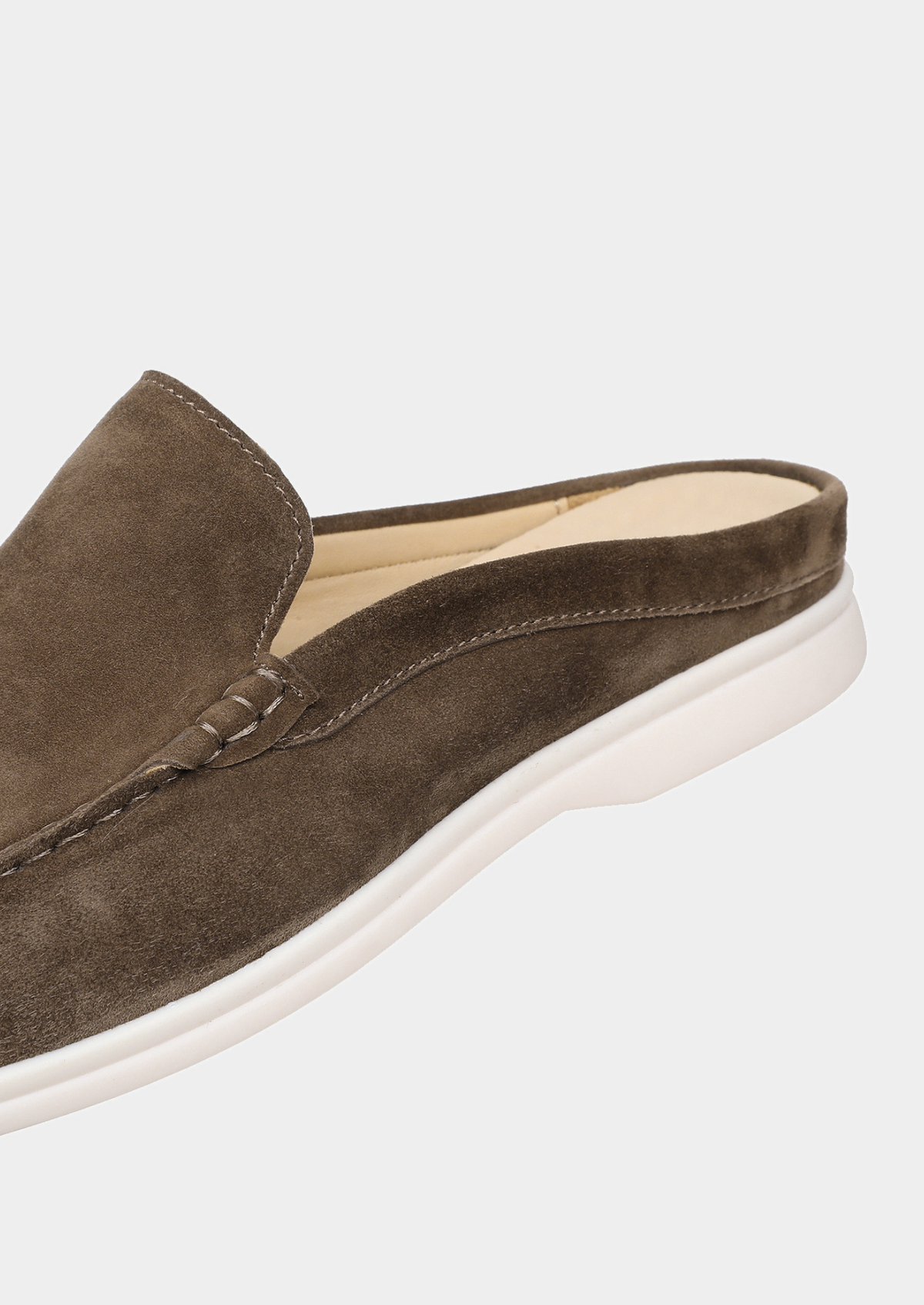 Olive Marina Suede Slipper | Portovelli