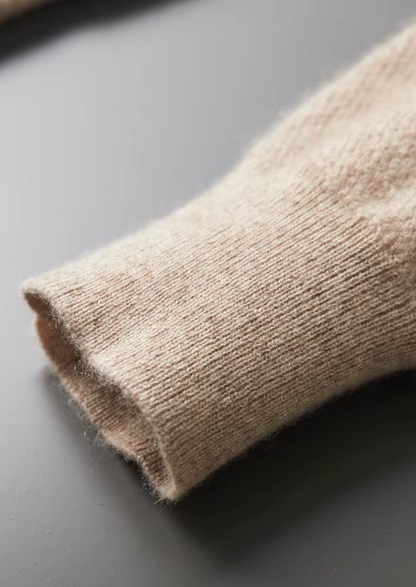Premium Cashmere Classic Henley Sweater | Portovelli