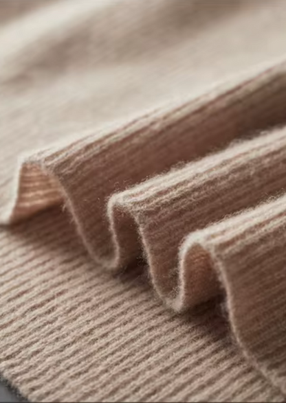Pure Extra-Fine Merino Wool Two Tone Zipper Sweater Polo | Portovelli