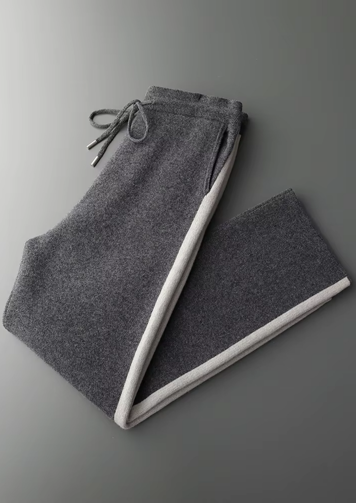 Pure Extra-Fine Merino Wool Wide Leisure Trousers | Portovelli