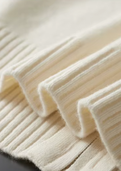 Pure Extra-Fine Merino Wool Two Tone Zip Cardigan | Portovelli