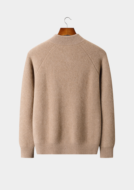 Pure Cashmere Beige Button Overshirt | Portovelli