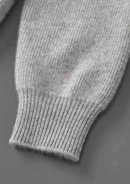 Pure Extra-Fine Merino Wool Ribbed Zip Cardigan | Portovelli