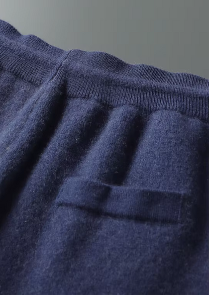 Premium Cashmere Navy Blue Milano Leisure Set | Portovelli