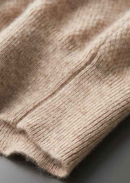 Premium Cashmere Classic Henley Sweater | Portovelli