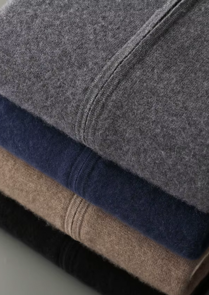 Pure Extra-Fine Merino Wool Dark Mocha Damien Set | Portovelli