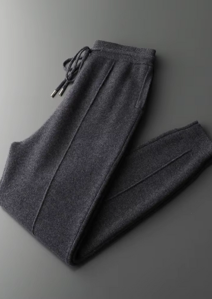 Pure Extra-Fine Merino Wool Dark Gray Luzzo Set | Portovelli