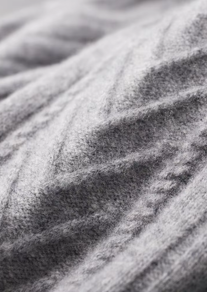 Pure Extra-Fine Merino Wool Patterned Zip Cardigan | Portovelli