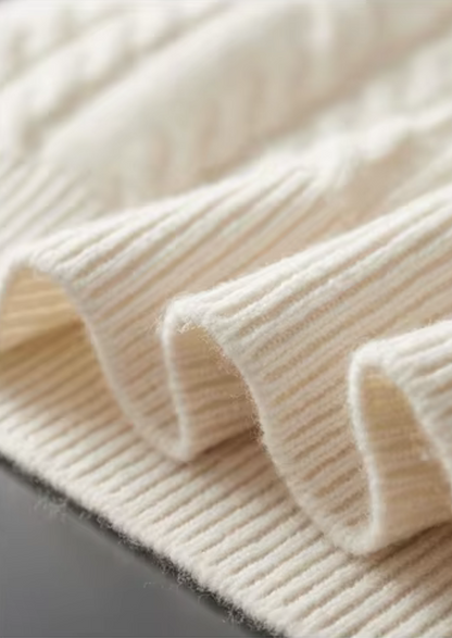 Pure Extra-Fine Merino Wool Striped Half-Zip Sweater | Portovelli