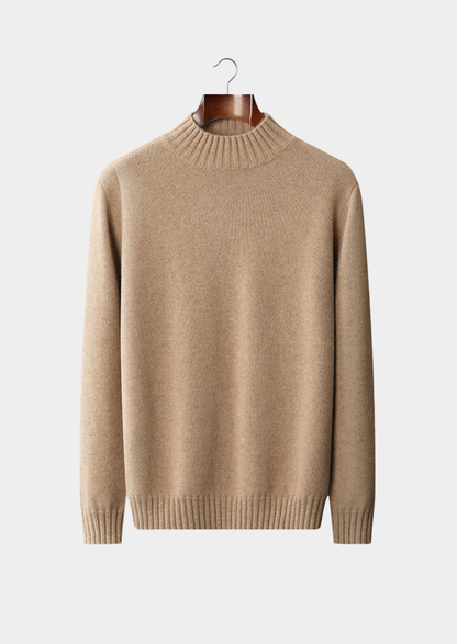 Pure Cashmere Mockneck Sweater | Portovelli