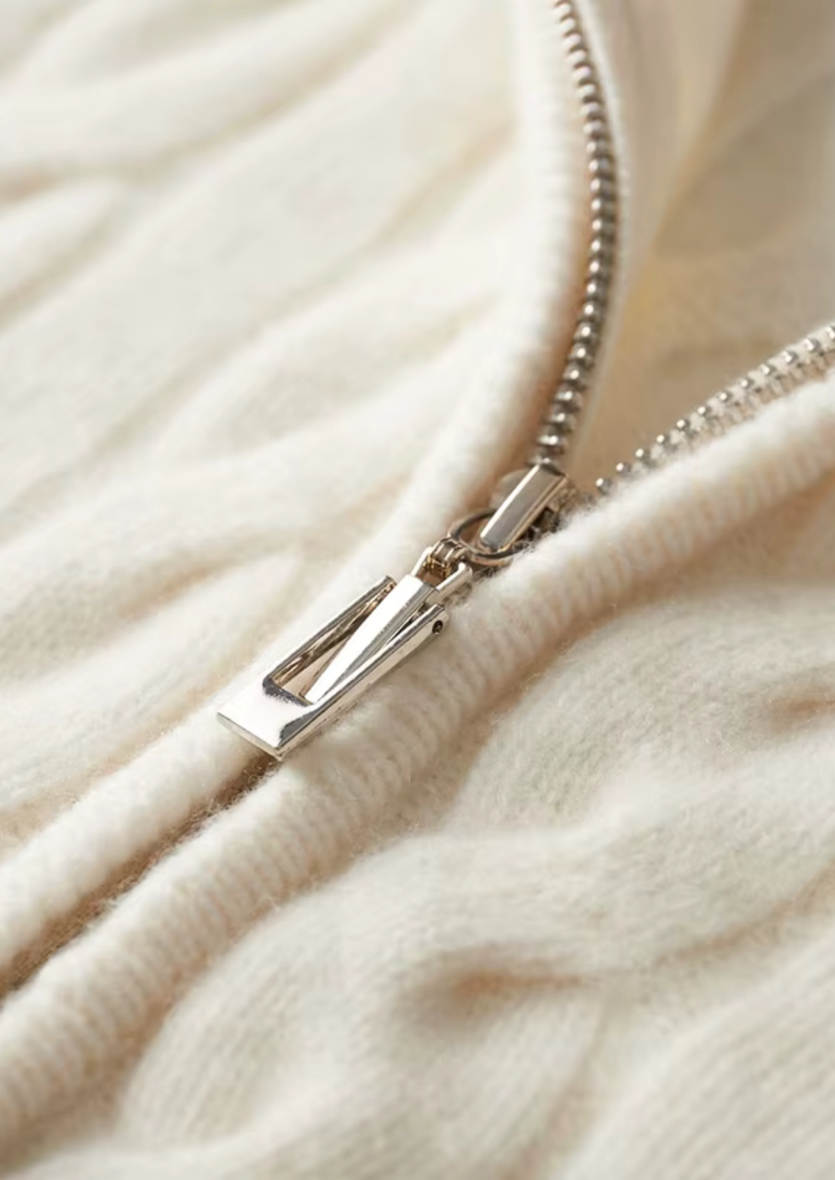 Pure Extra-Fine Merino Wool Dual-Zip Cable Cardigan | Portovelli