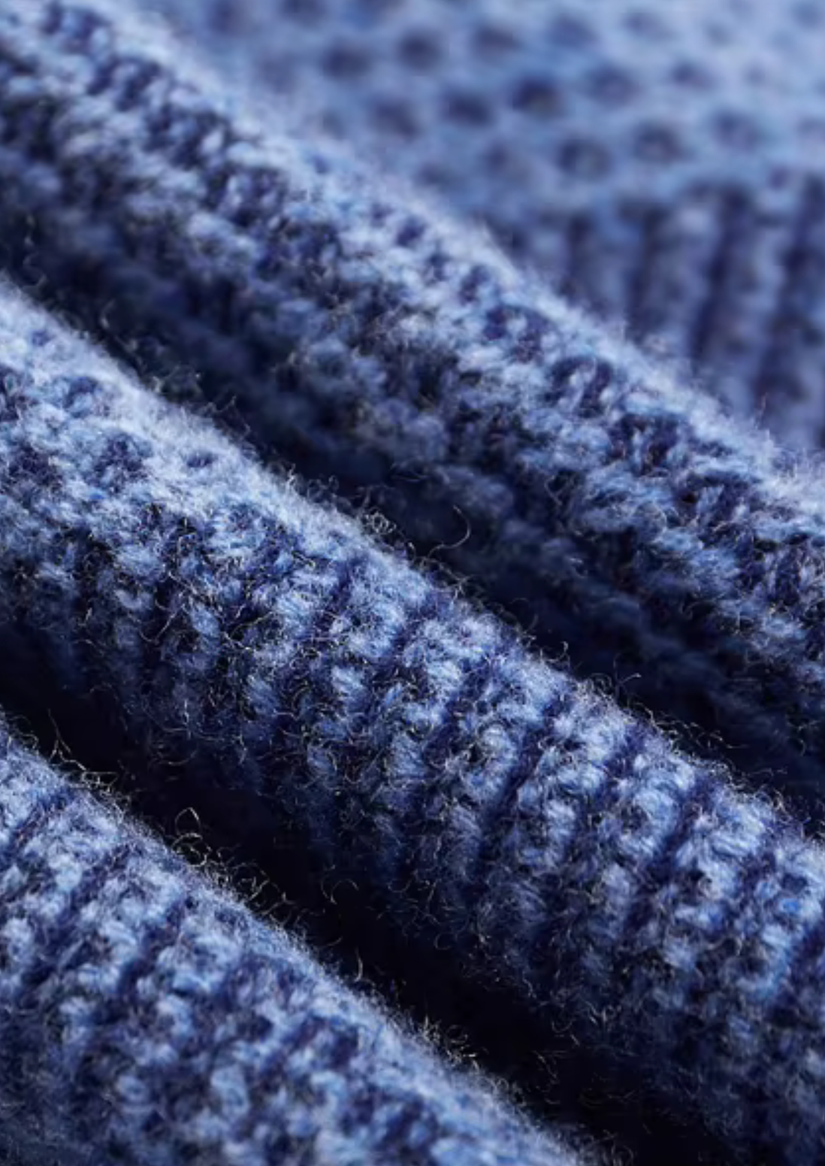 Pure Extra-Fine Merino Wool Two Tone Patterned Mockneck | Portovelli