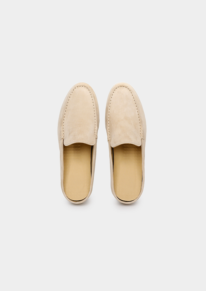Ivory Marina Suede Slipper | Portovelli