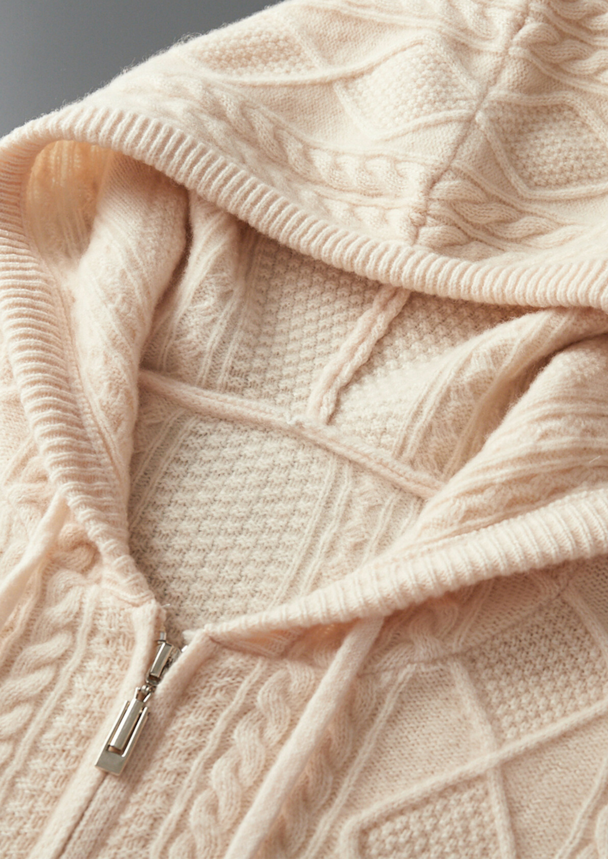 Pure Extra-Fine Merino Wool Wintertime Zipper Hoodie | Portovelli