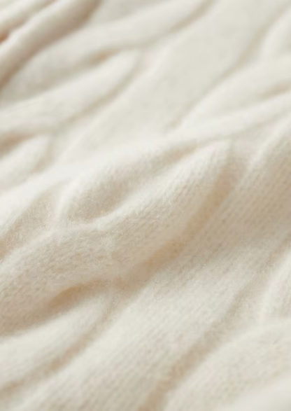 Pure Extra-Fine Merino Wool Dual-Zip Cable Cardigan | Portovelli