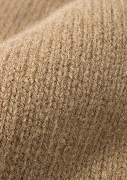 Caramel Merino Wool Wintertime Beanie | Portovelli