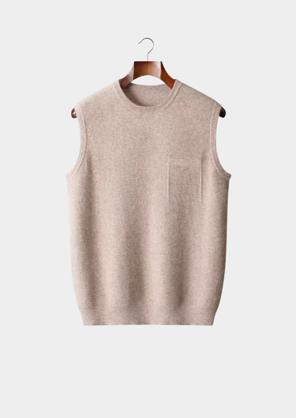 Pure Extra-Fine Merino Wool Crewneck Vest | Portovelli