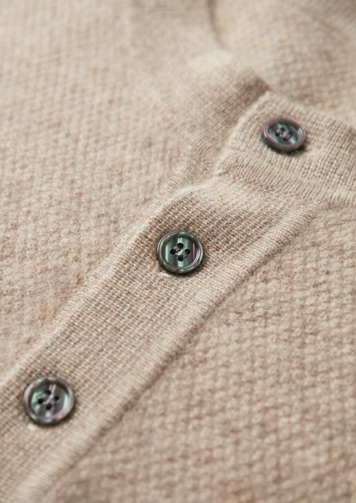 Premium Cashmere Classic Henley Sweater | Portovelli