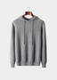 Pure Extra-Fine Merino Wool Light Gray Leisure Hoodie