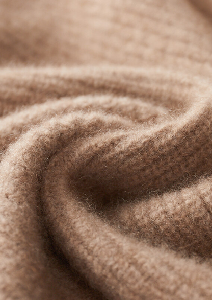 Pure Cashmere Beige Button Overshirt | Portovelli